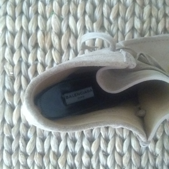 Balenciaga Suede Lace-up Platform Wedge Ankle Boot - Picture 4 of 6